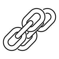 Backlink strategy links icon, outline style vector