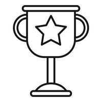 Recruiter cup icon, outline style vector