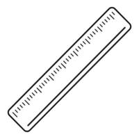 School ruler icon, simple style vector