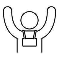Guide adventure icon, outline style vector