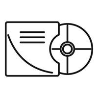 Stage director cd icon, outline style vector
