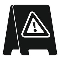 Attention cleaned surface icon, simple style vector