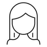 Woman hair stylist icon, outline style vector