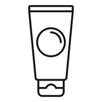 Nail cream tube icon, outline style vector