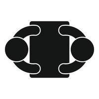 Recruiter conversation icon, simple style vector