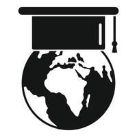 Global linguist icon, simple style vector