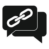 Links strategy web chat icon, simple style vector