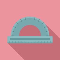 Protractor icon, flat style vector