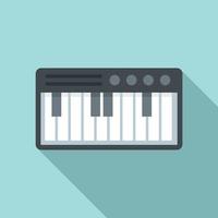 Electric piano icon, flat style vector