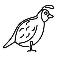 Quail fauna icon, outline style vector