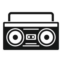 icono de boombox, estilo simple vector