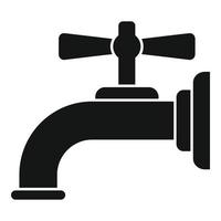 Water tap icon, simple style vector