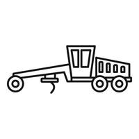 Grader machine icon, outline style vector