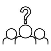 Recruiter expert question icon, outline style vector