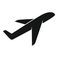 icono de avión de viaje, estilo simple vector