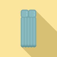 Joy inflatable mattress icon, flat style vector