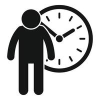 Recruiter work time icon, simple style vector