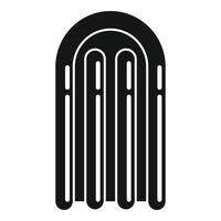 Bedding inflatable mattress icon, simple style vector