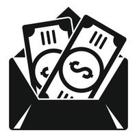 Envelope bribery money icon, simple style vector