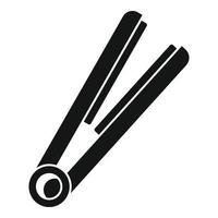 icono de plancha de pelo estilista, estilo simple vector