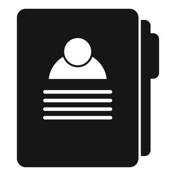 Headhunter man folder icon, simple style vector