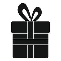 icono de caja de regalo de soborno, estilo simple vector