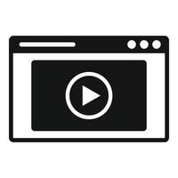 Video web page icon, simple style vector