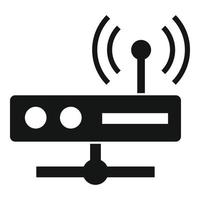 Server wireless router icon, simple style vector