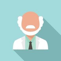 Biophysics scientist icon, flat style vector