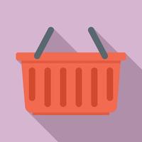 Product manager shop basket icon, flat style vector