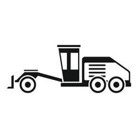 Grader machine hydraulic icon, simple style vector