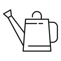 Metal watering can icon, outline style vector