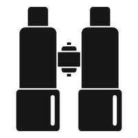 Guide binoculars icon, simple style vector
