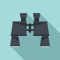 Industrial climber binoculars icon, flat style vector