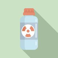 Atomic bottle icon, flat style vector