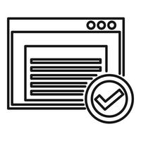 Recruiter web page icon, outline style vector