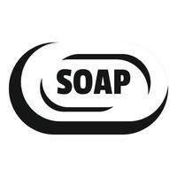Room service soap icon, simple style vector