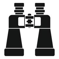 Binoculars icon, simple style vector