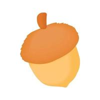 Acorn icon, cartoon style vector