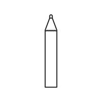 Pencil icon, outline style vector