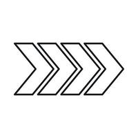 Left modern arrow icon, outline style vector