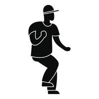 icono de bailarina de hip hop, estilo simple vector