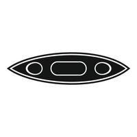 Top view canoe boat icon, simple style vector