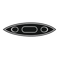 Top view canoe boat icon, simple style vector