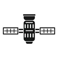 Communication satellite icon, simple style vector