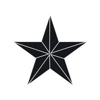 Star icon, simple style vector