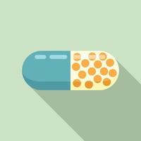 Container pill icon, flat style vector