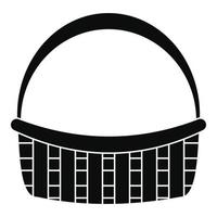 Farm basket icon, simple style vector