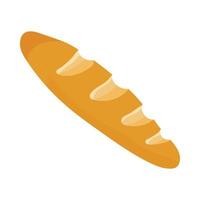 French baguette icon, cartoon style vector