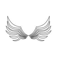 Wing icon, outline style vector